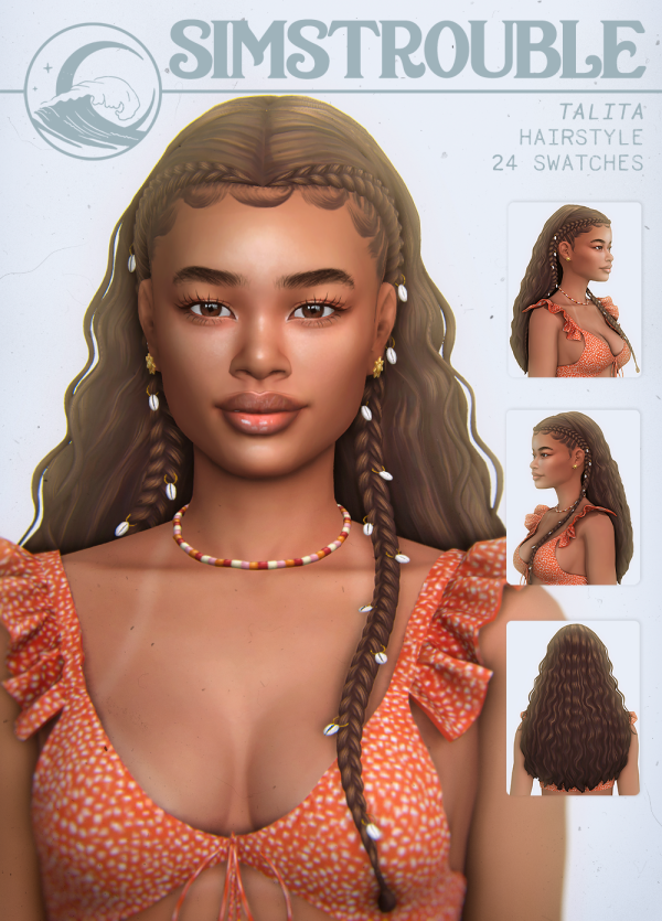 Maxis Match Talita Hairstyle by simsfinds - The Sims 4 Custom Content
