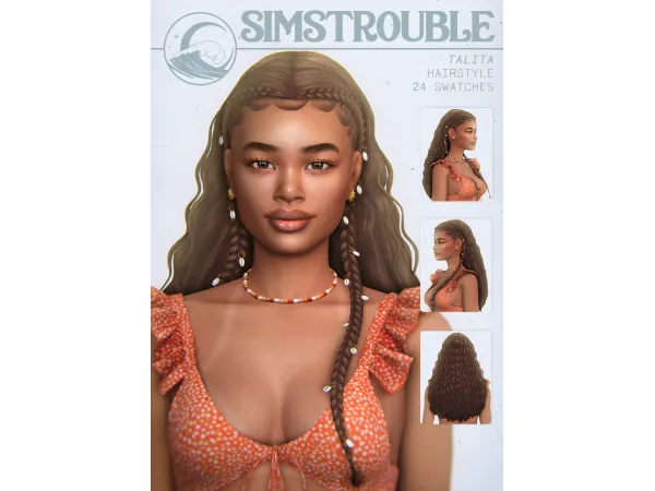 Maxis Match Talita Hairstyle by simstrouble by simstrouble - The Sims 4 Custom Content