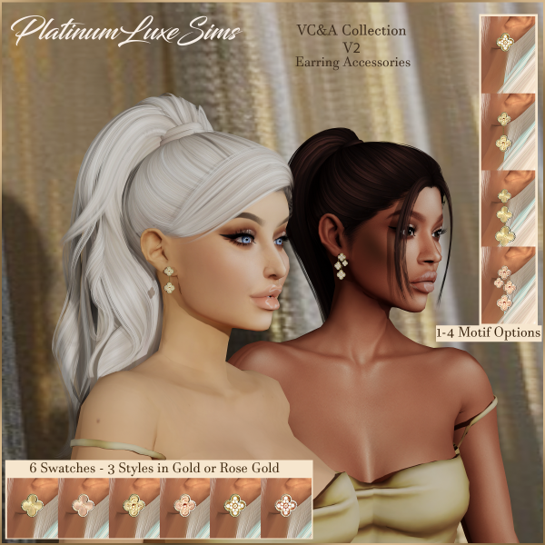 Alpha VCA Collection V2 Earring Accessories by simsfinds - The Sims 4 Custom Content