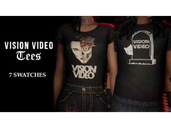 Maxis Match vision video tees by simsfinds - The Sims 4 Custom Content
