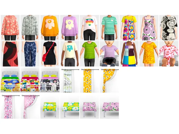 Maxis Match kuosi collection - The Sims 4 Custom Content