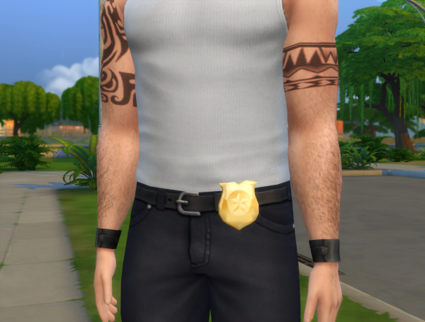 Maxis Match Police badge as accessory by simsfinds - The Sims 4 Custom Content