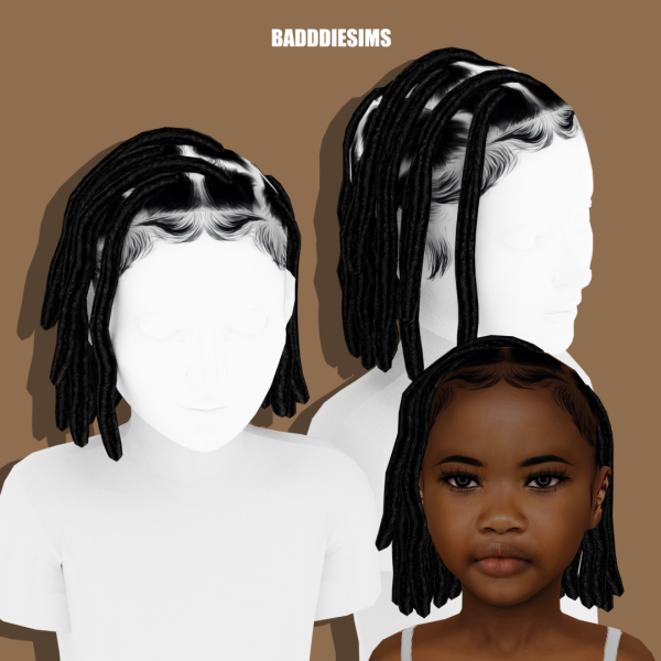Mix AVA LOCS CHILD VERSION by simsfinds - The Sims 4 Custom Content