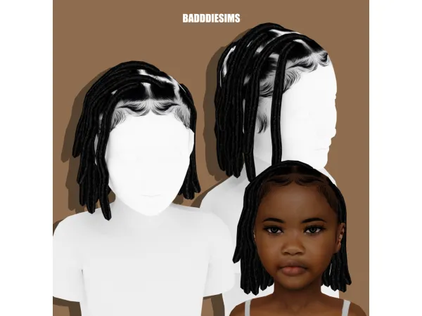 AVA LOCS CHILD VERSION by BADDDIESIMS