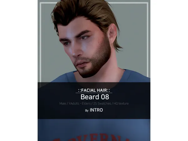 Mix [INTRO] Beard 08 09 - The Sims 4 Custom Content