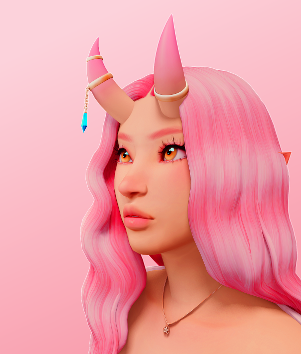 Maxis Match Oni Horns by simsfinds - The Sims 4 Custom Content