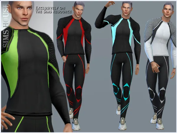 Alpha MEN'S FITNESS AND YOGA TOP by simsfinds - The Sims 4 Custom Content