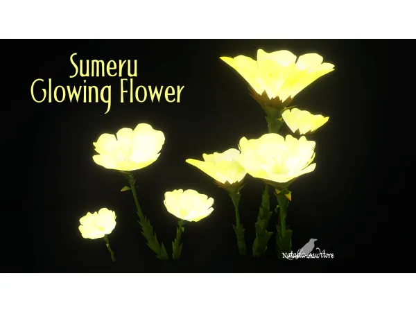 Maxis Match Glowing sumeru flower Auditore by Natalia - The Sims 4 Custom Content