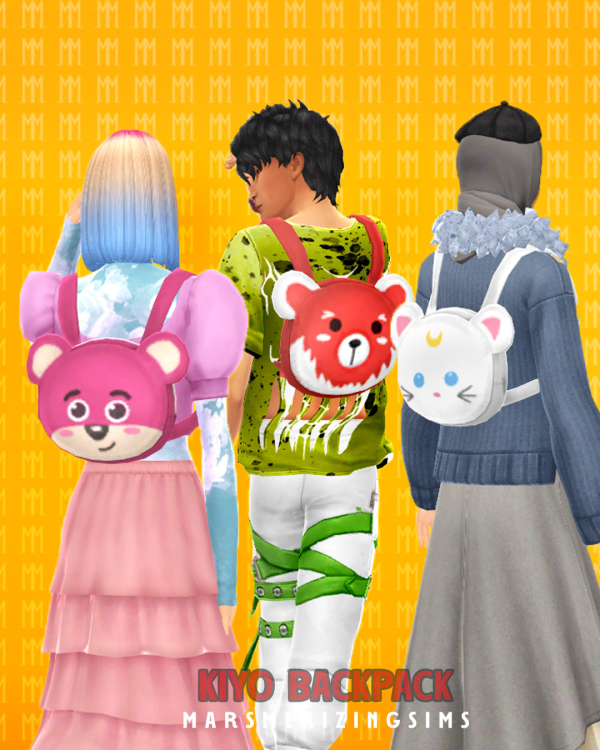 Maxis Match SHOES Kiyo Backpack by simsfinds - The Sims 4 Custom Content