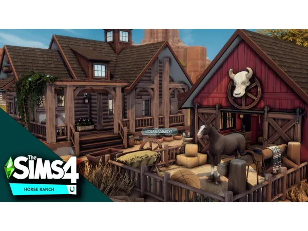 Maxis Match Small starter home for a horse owner by simsfinds - The Sims 4 Custom Content