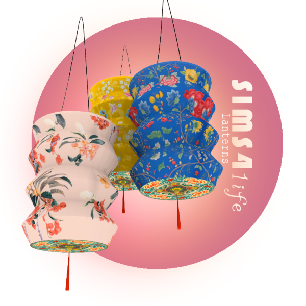 Maxis Match Lanterns by simsfinds - The Sims 4 Custom Content