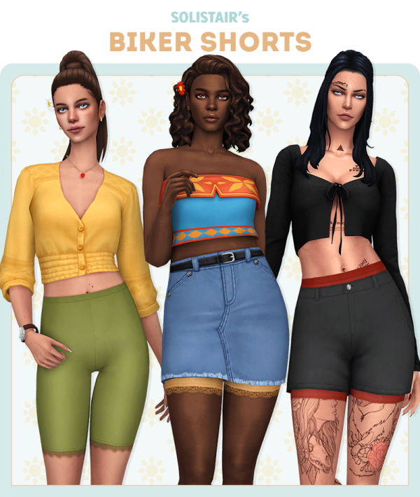 Maxis Match Biker Shorts ACC by simsfinds - The Sims 4 Custom Content