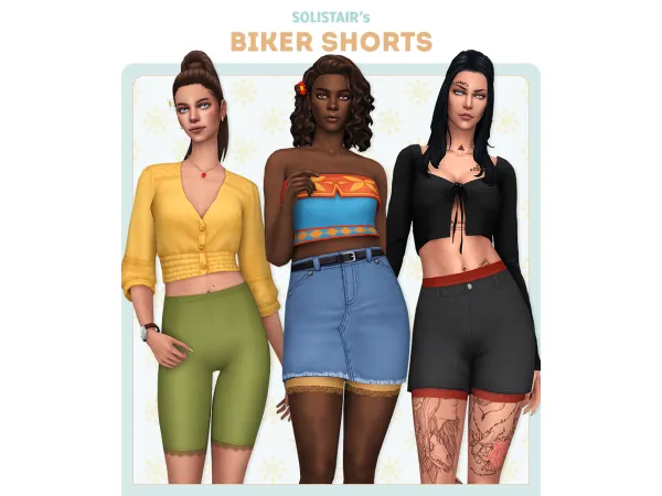 Maxis Match Biker Shorts ACC by Solistair - The Sims 4 Custom Content