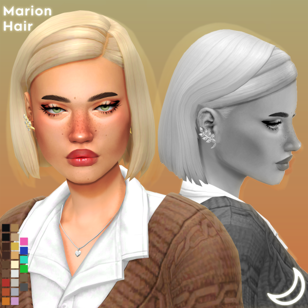 Maxis Match MARION HAIR by simsfinds - The Sims 4 Custom Content