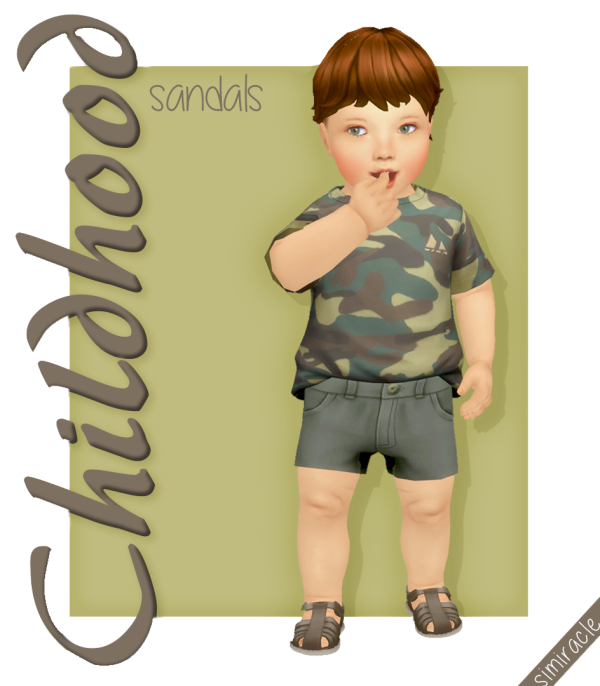 Mix Childhood Sandals Infant Version by simsfinds - The Sims 4 Custom Content