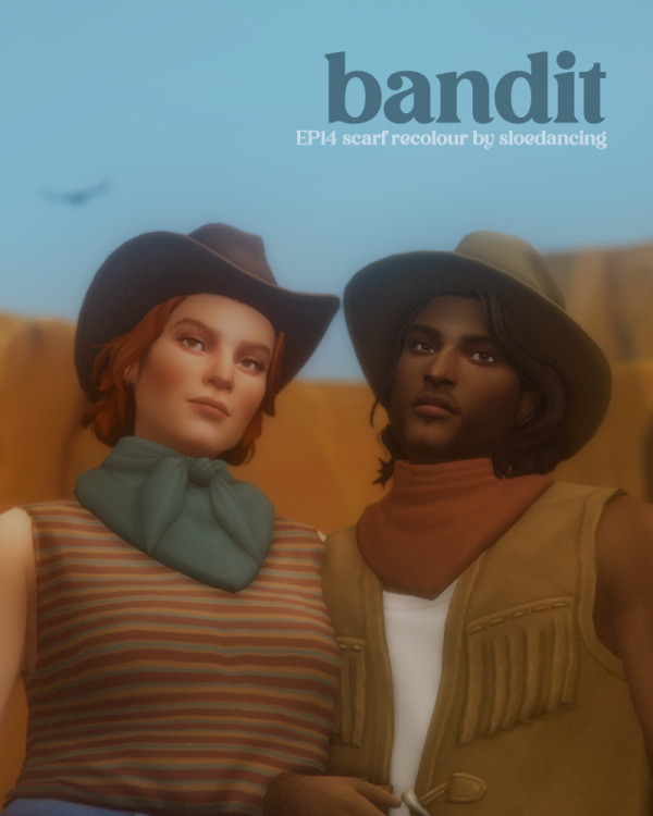 Maxis Match horse ranch bandit scarf recolours by simsfinds - The Sims 4 Custom Content