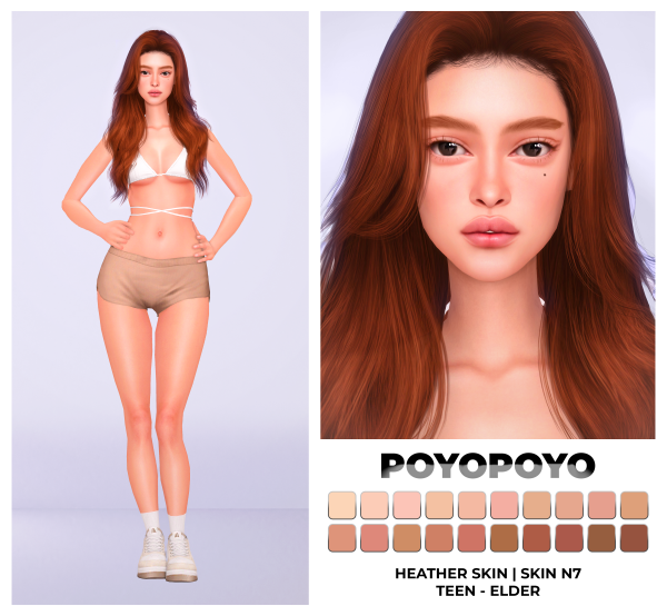 Mix Heather Skin SKIN N7 by simsfinds - The Sims 4 Custom Content