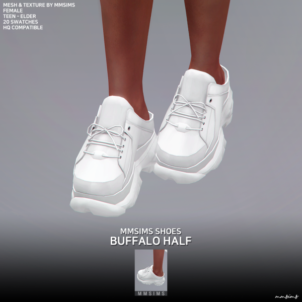Alpha MMSIMS af Buffalo Sneakers Half by simsfinds - The Sims 4 Custom Content