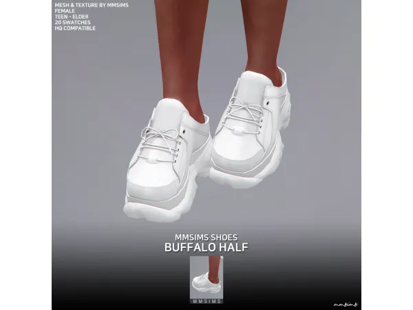 Alpha MMSIMS af Buffalo Sneakers Half - The Sims 4 Custom Content