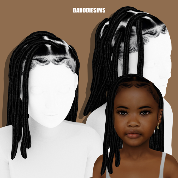 Mix MANA HAIR CHILD VERSION by simsfinds - The Sims 4 Custom Content