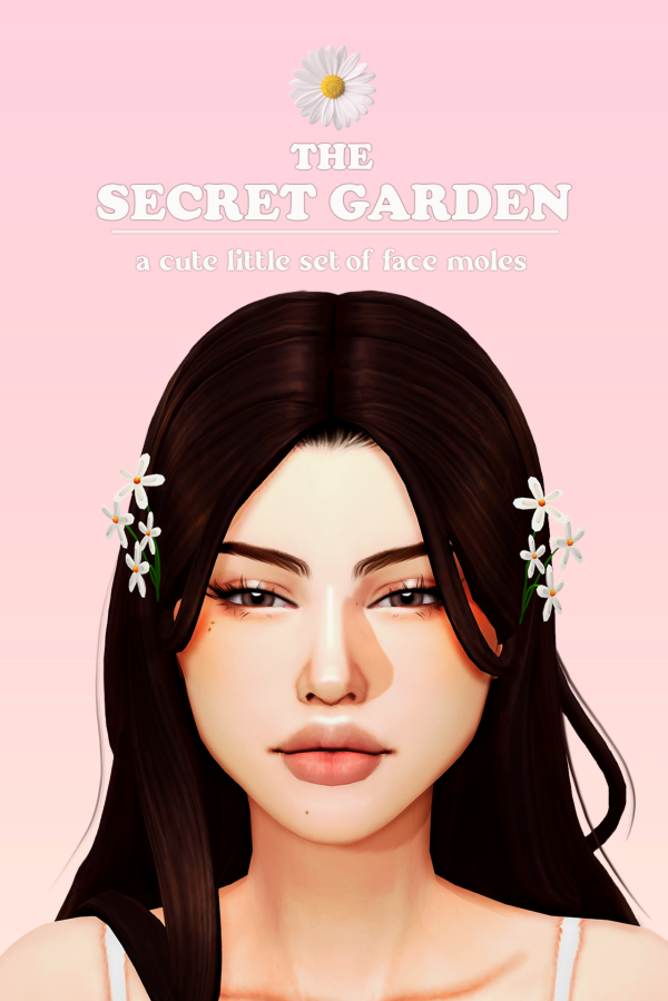 Maxis Match the secret garden a cute little set of face moles by simsfinds - The Sims 4 Custom Content