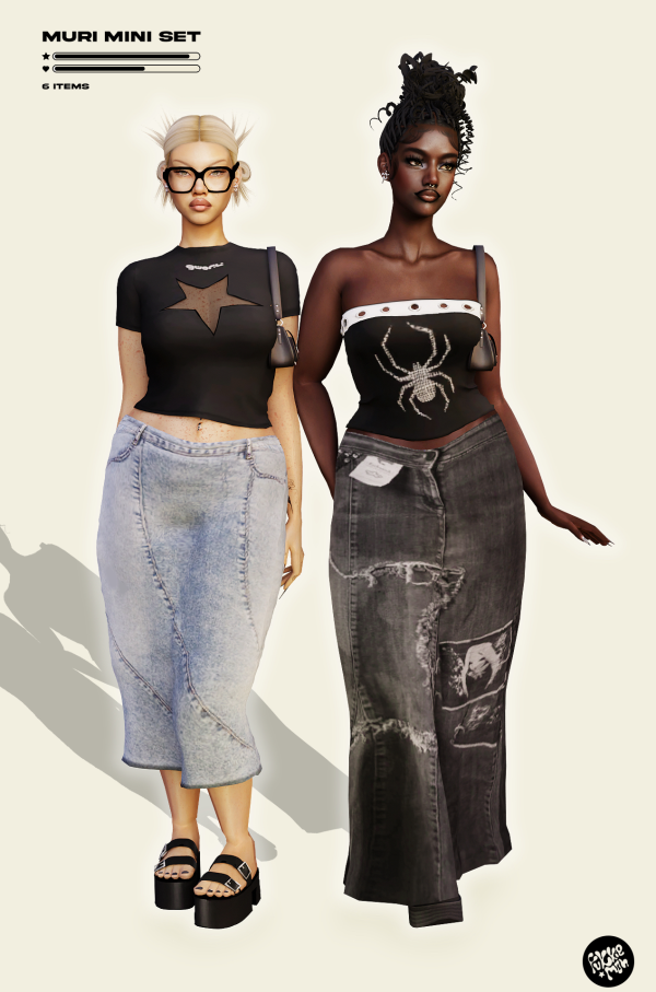 Alpha Muri Set (6 items) by simsfinds - The Sims 4 Custom Content