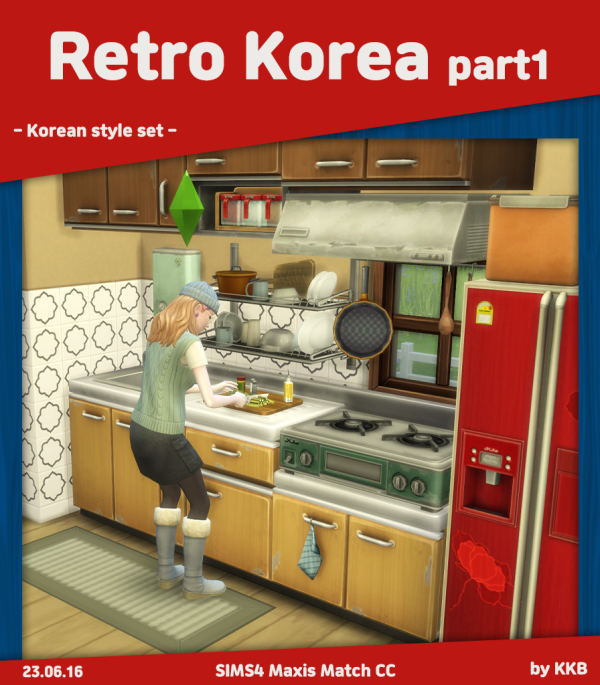 Maxis Match [KKB'sMM] Retro Korea Part1 by simsfinds - The Sims 4 Custom Content