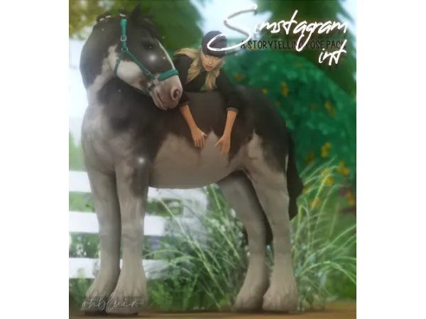 Maxis Match [Simstagram] Bare Up Bareback Mounting by ohbluir - The Sims 4 Custom Content
