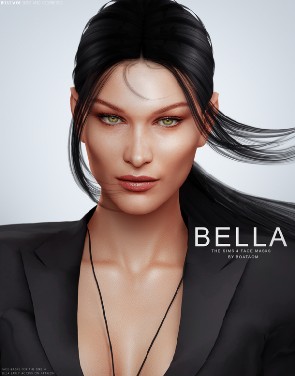 Alpha BELLA FACE MASKS AND SKIN OVERLAY EARLY ACCESS by simsfinds - The Sims 4 Custom Content