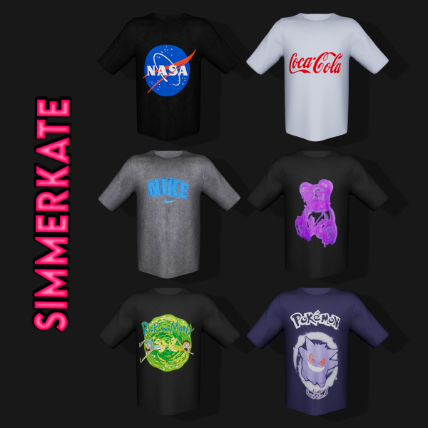 Alpha Male Tshirts 02 by simmerkatex - The Sims 4 Custom Content