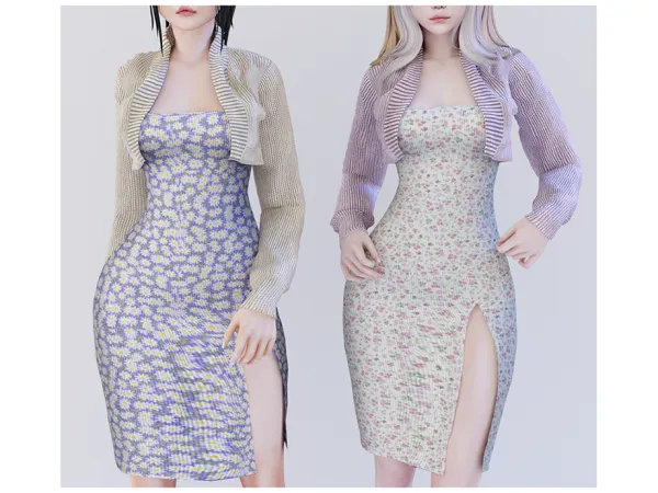 Alpha Custom Spring dress by babyetears - The Sims 4 Custom Content