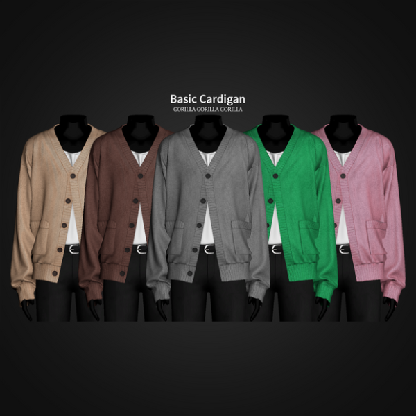 Alpha Basic Cardigan II by simsfinds - The Sims 4 Custom Content