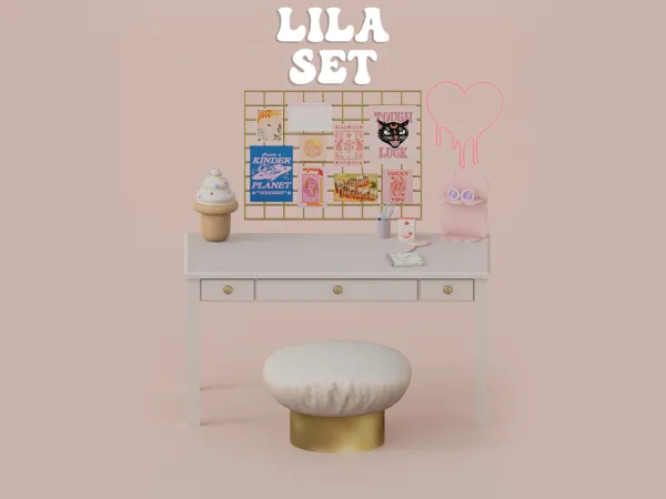 Mix Lila Set by mechtasims - The Sims 4 Custom Content