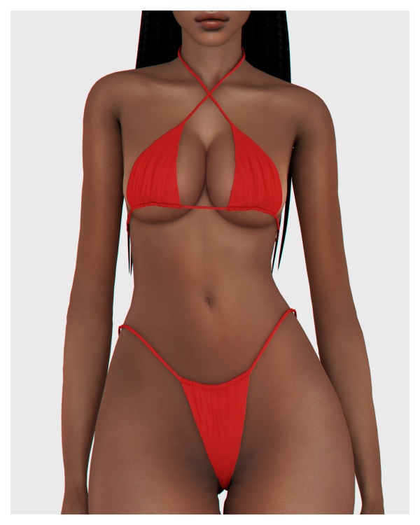 Alpha Spicy Bikini by simsfinds - The Sims 4 Custom Content
