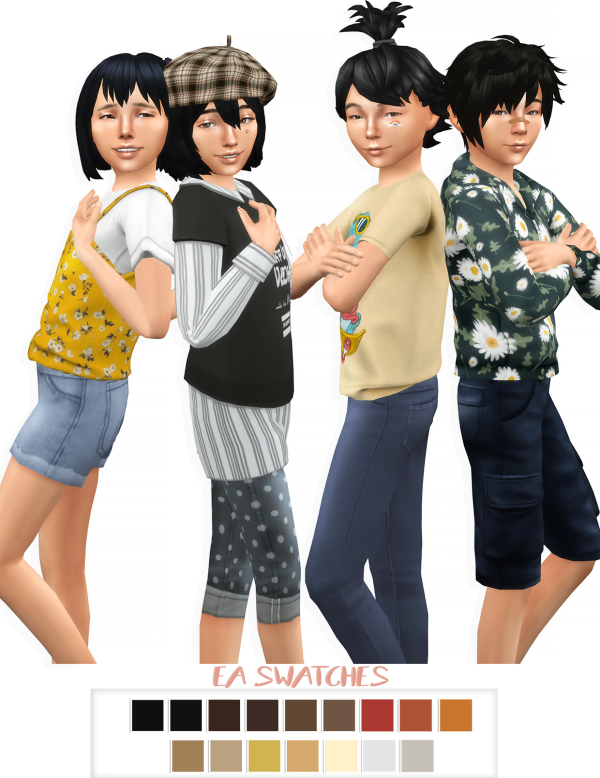 Maxis Match TianZili Yachi Yukino Bobba for kids by simsfinds - The Sims 4 Custom Content