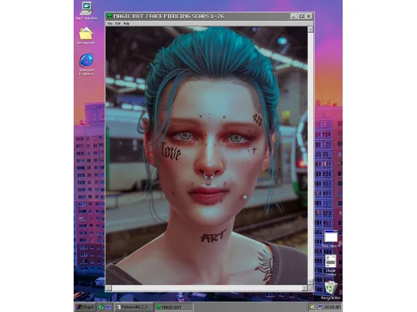 👽 FACE PIERCING SCARS 1-26 by MAGIC BOT