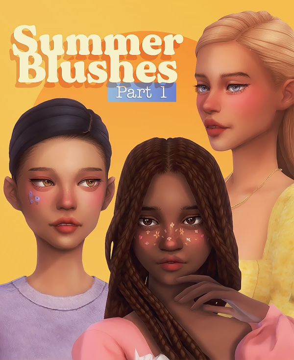Maxis Match Summer Blushes Part 1 by simsfinds - The Sims 4 Custom Content