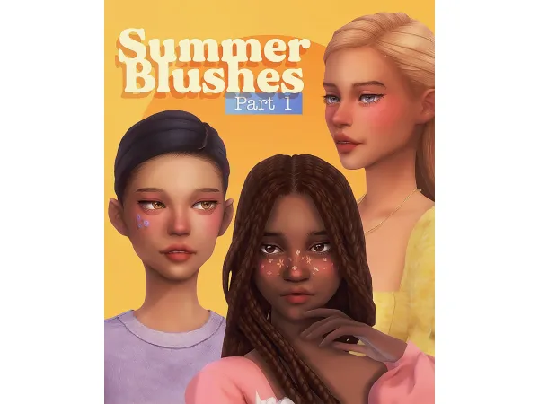 Maxis Match Summer Blushes Part 1 by Miiko - The Sims 4 Custom Content