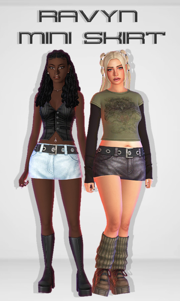 Mix ravyn mini skirt by simsfinds - The Sims 4 Custom Content