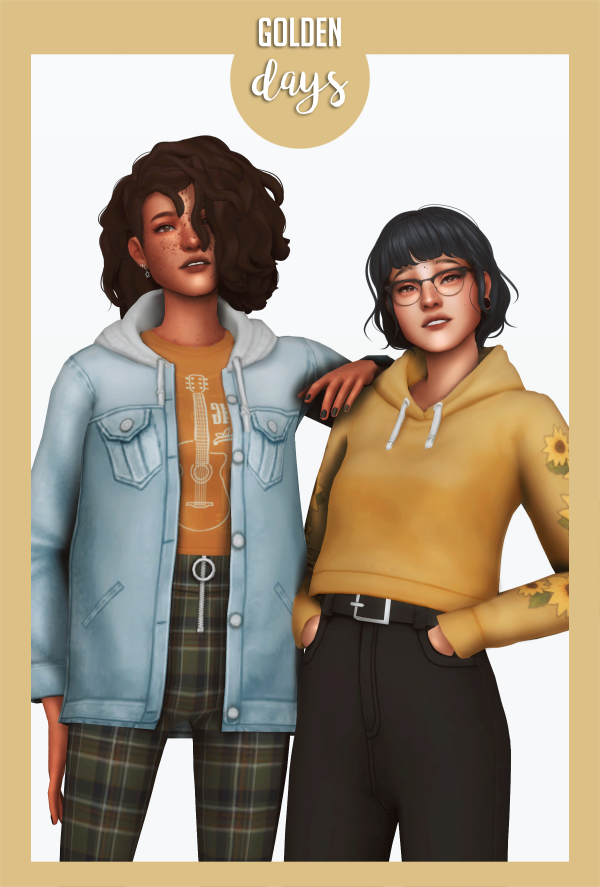 Maxis Match Golden days pack by simsfinds - The Sims 4 Custom Content