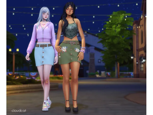 Maxis Match Appaloosa Skirt by cloudcat - The Sims 4 Custom Content