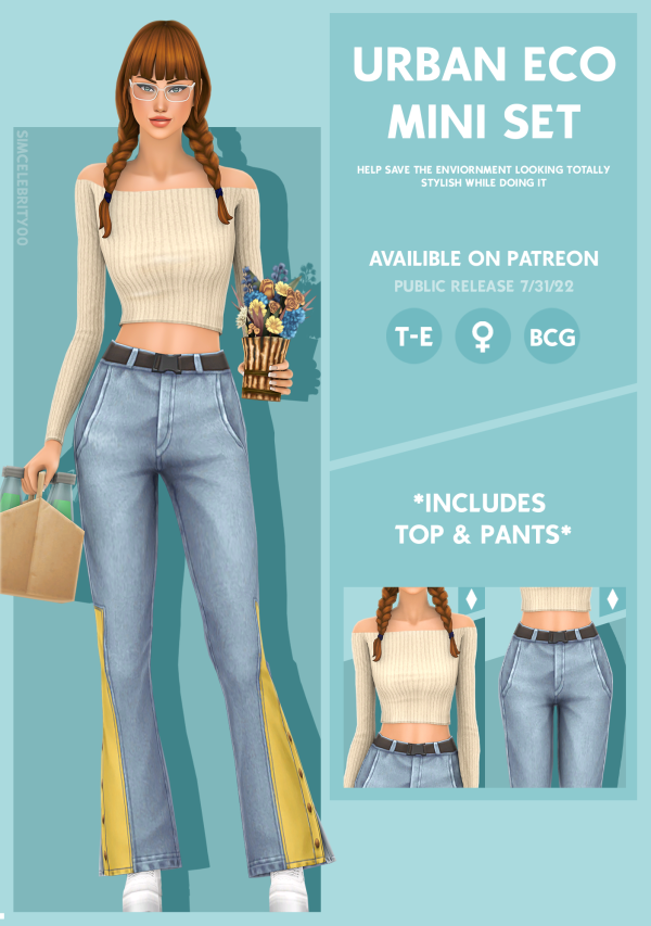 Maxis Match Urban Eco Mini Set by simsfinds - The Sims 4 Custom Content
