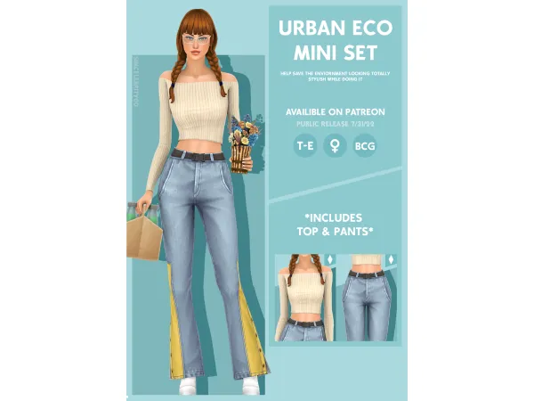 Maxis Match Urban Eco Mini Set by simcelebrity00 - The Sims 4 Custom Content