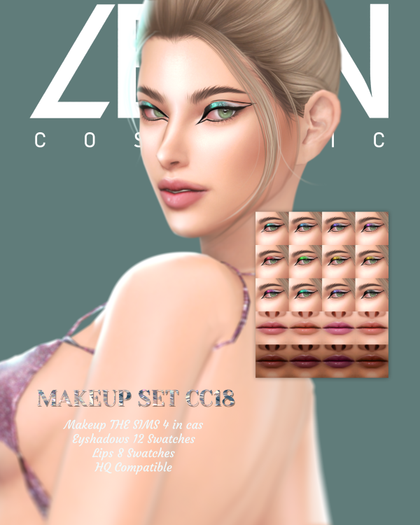 Alpha LEAN MAKEUP SET CC18 by simsfinds - The Sims 4 Custom Content
