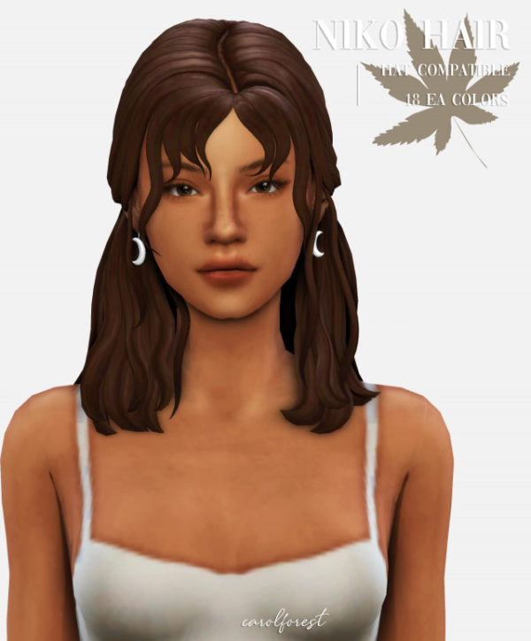 Maxis Match Carol Niko Hair Reupload by simsfinds - The Sims 4 Custom Content