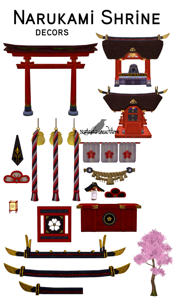 Mix Narukami Shrine Decors Auditore by simsfinds - The Sims 4 Custom Content