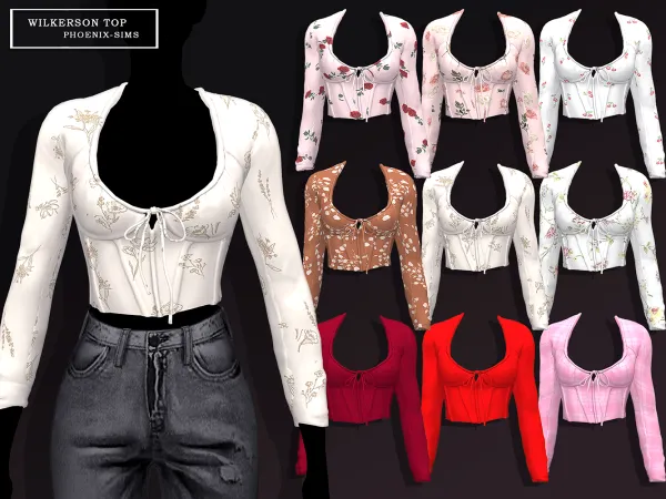 Alpha Wilkerson Top by phoenixsims4 - The Sims 4 Custom Content