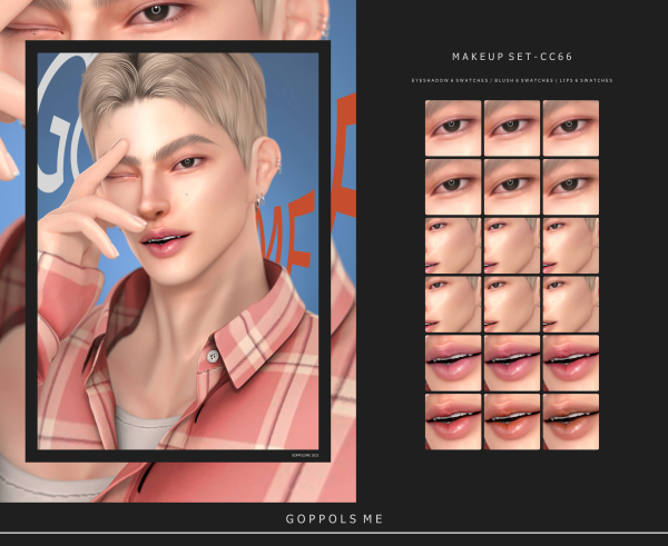 Alpha GPME GOLD MAKEUP SET CC66 by simsfinds - The Sims 4 Custom Content