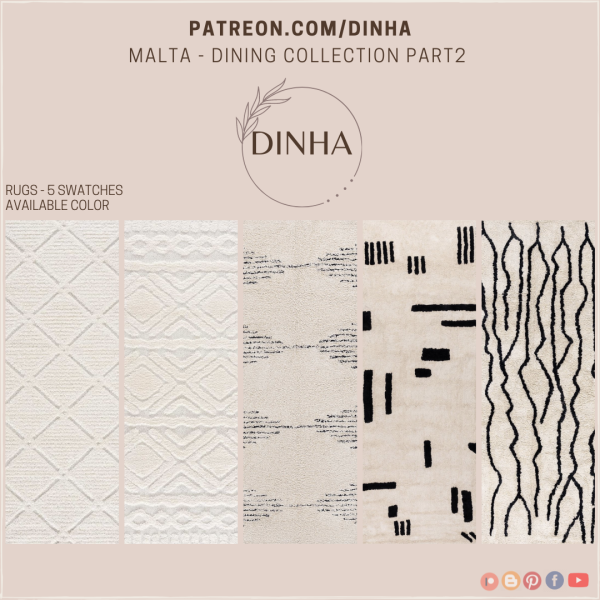 Mix Malta Dining Collection Part2 by dinhagamer - The Sims 4 Custom Content