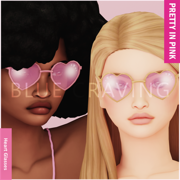 Maxis Match Blue Craving Heart Glasses by bluecraving - The Sims 4 Custom Content
